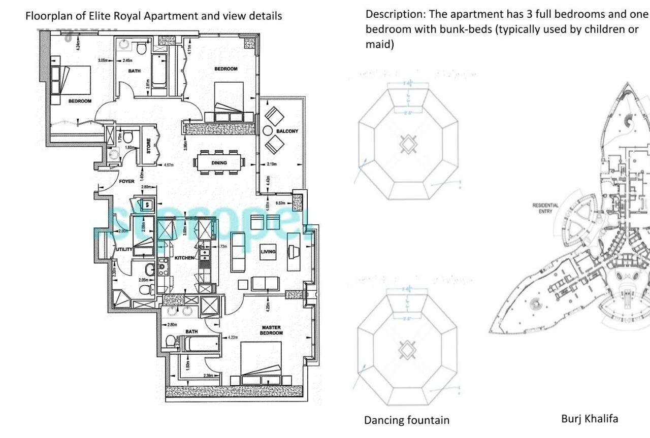 Elite Royal Apartment - Full Burj Khalifa & Fountain View - Crystal Dubaj Zewnętrze zdjęcie